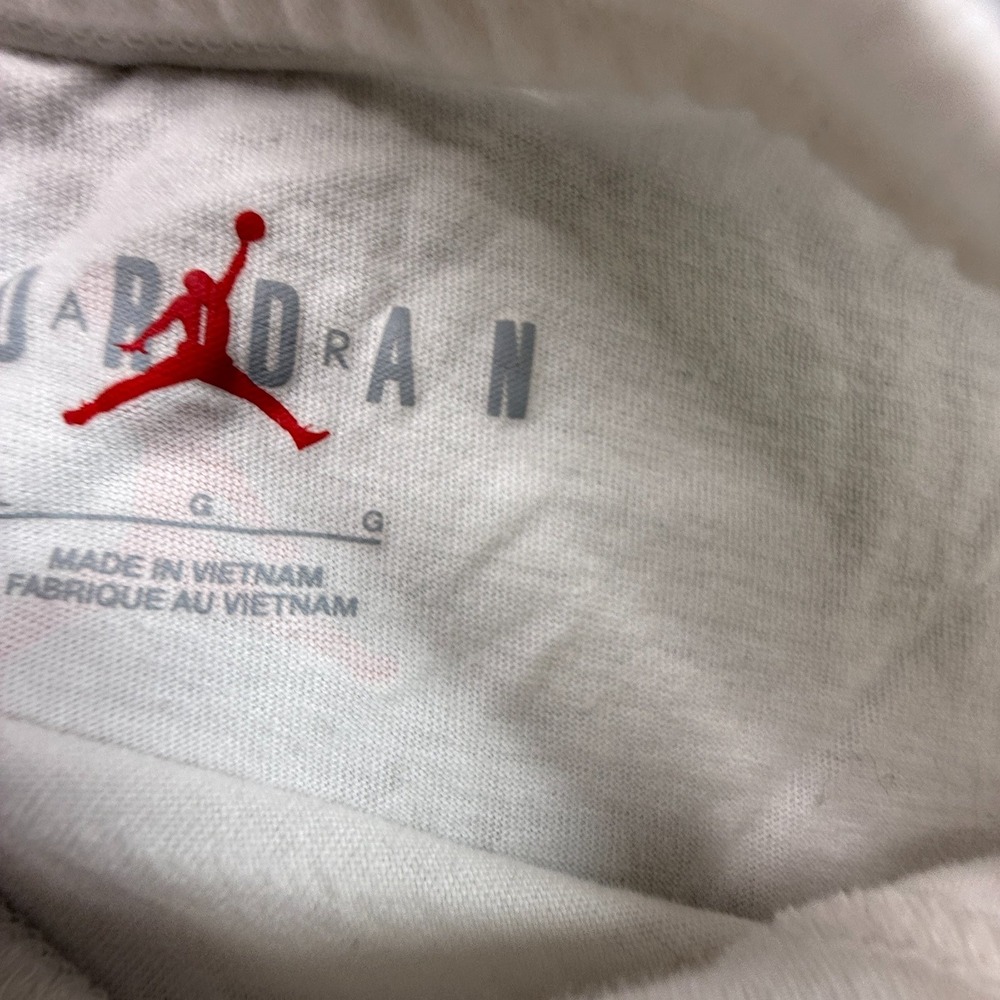 Air Jordan Womens L MJ 23 Chicago Bulls Graphic Tee White Cotton Relaxed Fit - Picture 2 of 5